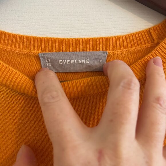 Everlane Cashmere Crew Sweater in Kumquat - Picture 3 of 5